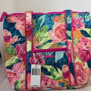 Vera Bradley Superbloom Iconic Tote Bag NWT Pink